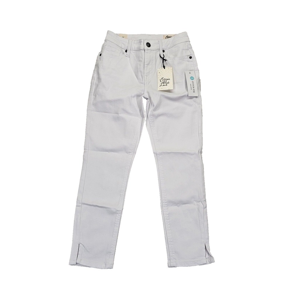 NWT Cosmic Blue Love Stitch Fix Skinny Jeans Womens Size 25 White C250FTN-SLOP‎